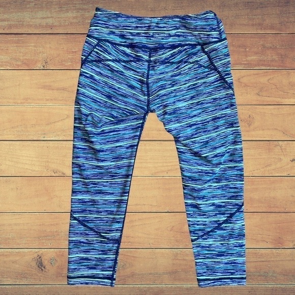 Nordstrom Zella XS Striped Athletic Capri Leggings • Multicolored • Knit  NWOT - Picture 8 of 16